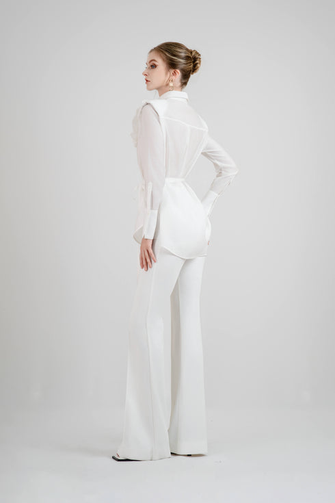 ÁO SƠ MI ĐÍNH HOA LASANRA FIAMMA