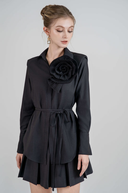 ÁO SƠ MI ĐÍNH HOA LASANRA FIAMMA