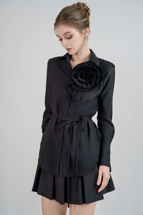 ÁO SƠ MI ĐÍNH HOA LASANRA FIAMMA