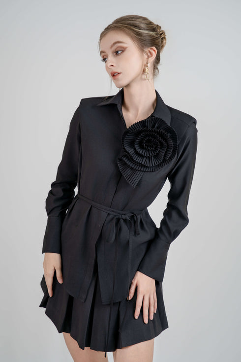 ÁO SƠ MI ĐÍNH HOA LASANRA FIAMMA