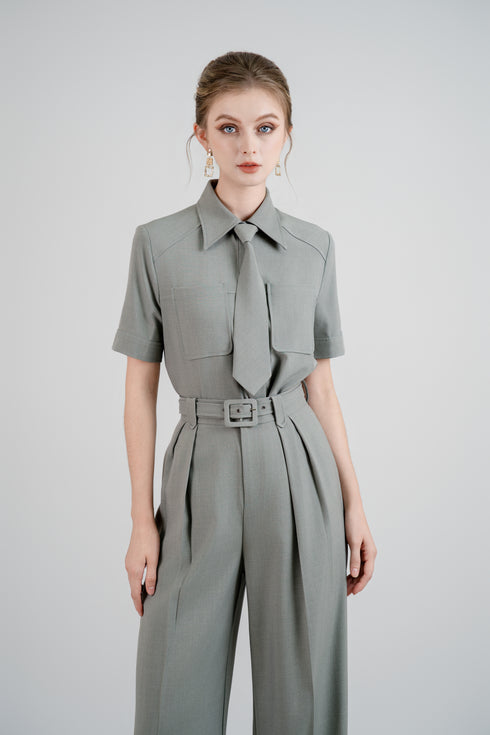 ÁO SƠ MI KÈM CÀ VẠT LASANRA CARINA