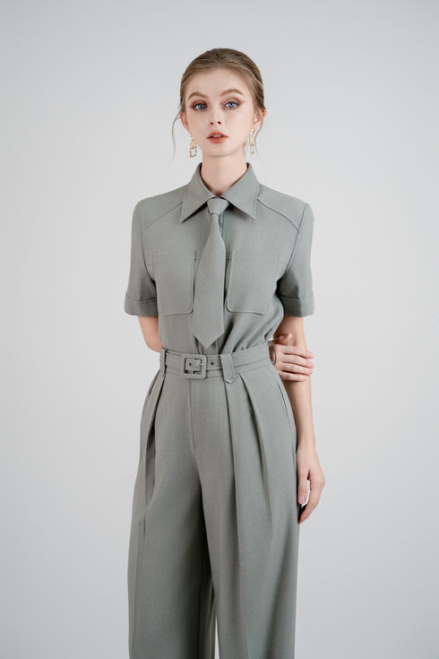 ÁO SƠ MI KÈM CÀ VẠT LASANRA CARINA