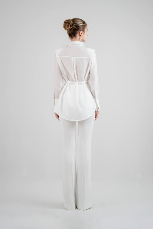 ÁO SƠ MI ĐÍNH HOA LASANRA FIAMMA